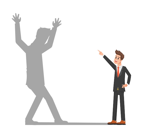 a businessman is not afraid of his own shadow