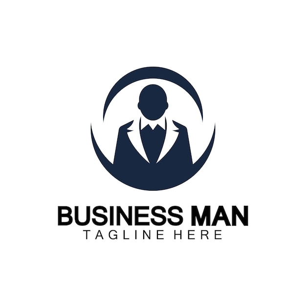 Businessman logo design vector icon illustration