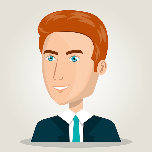 Vector businessman male elegant avatar