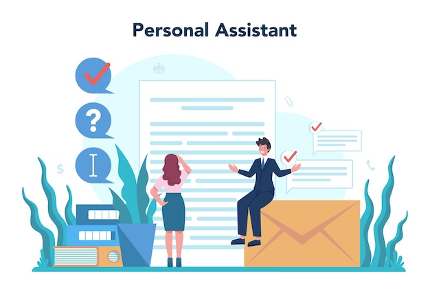 businessman personal assistant concept. professional help and support for manager.