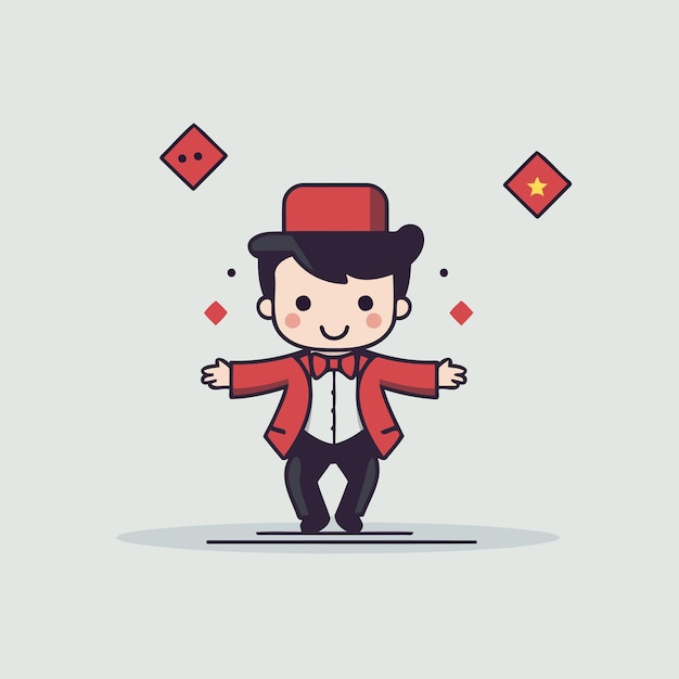 Vector businessman playing dice flat design vector illustration vector