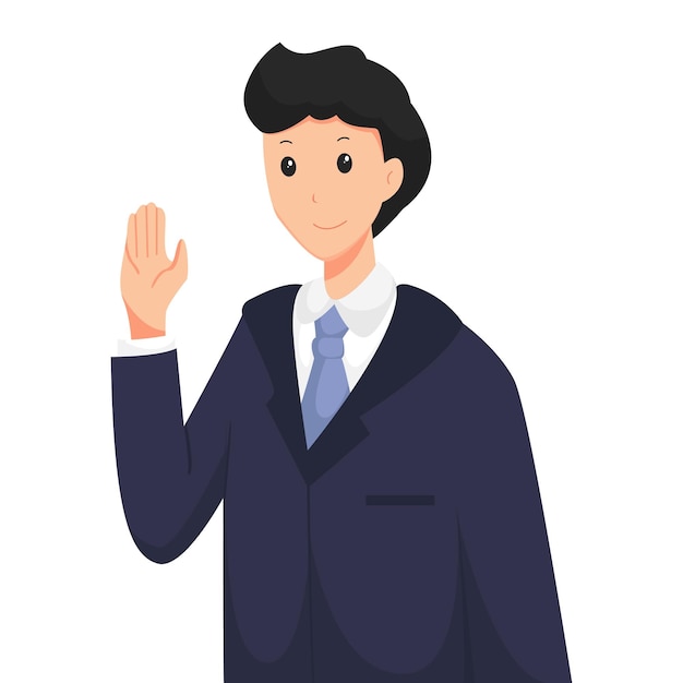 Businessman profession character design illustration