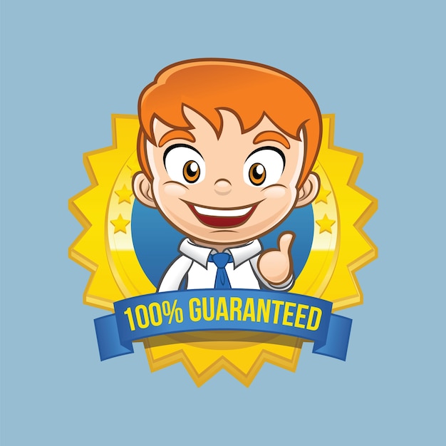 Vector businessman quality badge