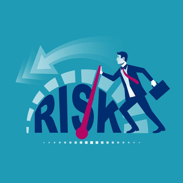 Vector the businessman reduces stress levels push the instrument arrow