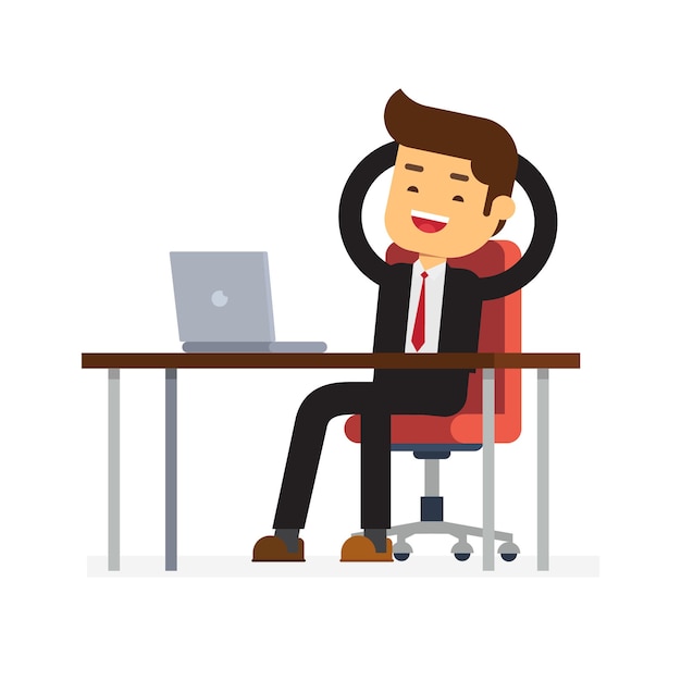 businessman relax in office