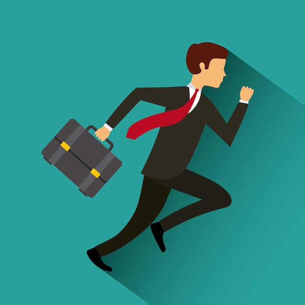 businessman running icon