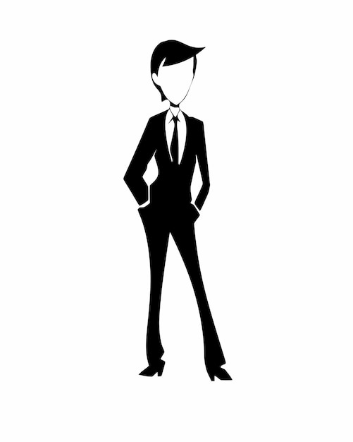 Vector businessman silhouette