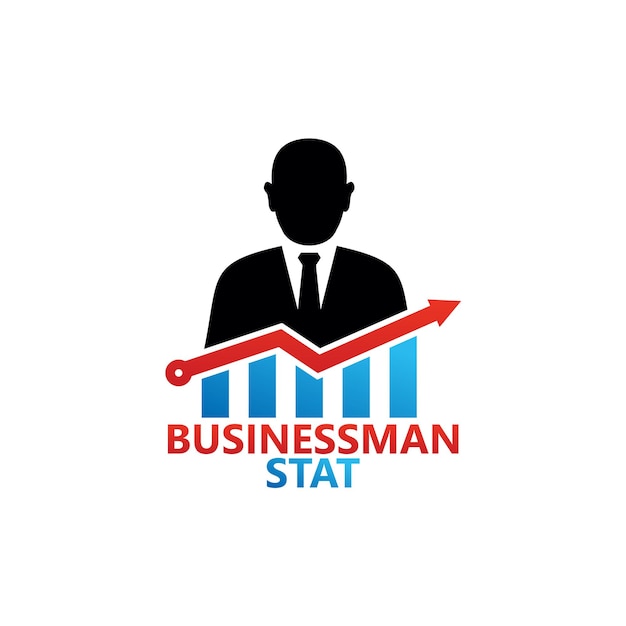 Businessman statistic logo template design