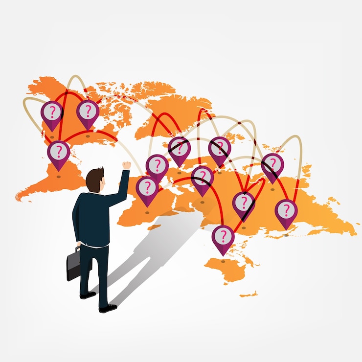 Vector businessman success around the world
