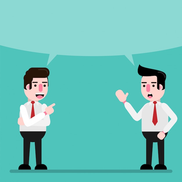 Businessman talk exchange ideas on office business