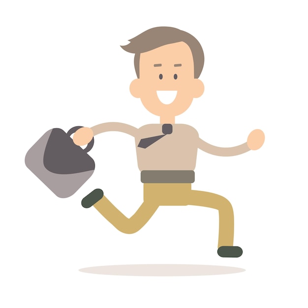 businessman time management vector illustration in flat style