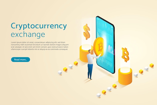 Businessman trading Bitcoin via smart phone with investment  Online Cryptocurrency Blockchain