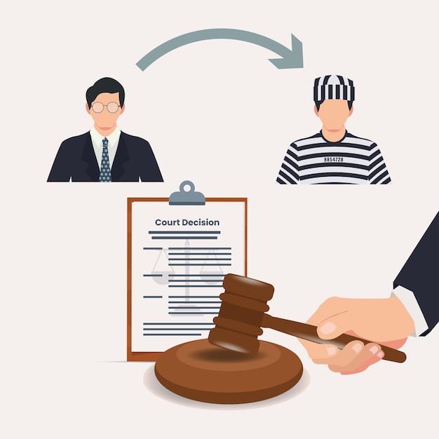 商人は有罪と判定され,裁判官の例によって囚人となった.