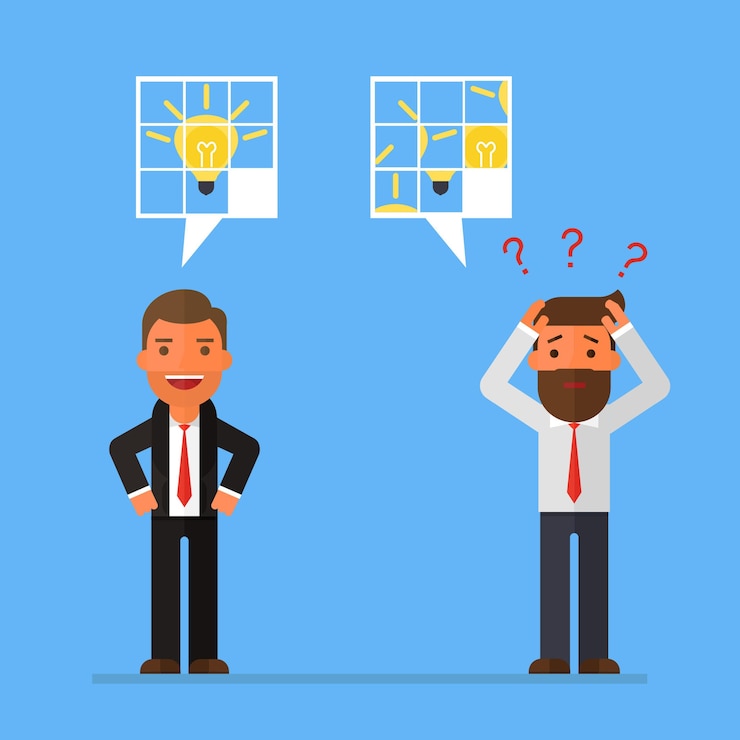 Vector businessman winner successful idea