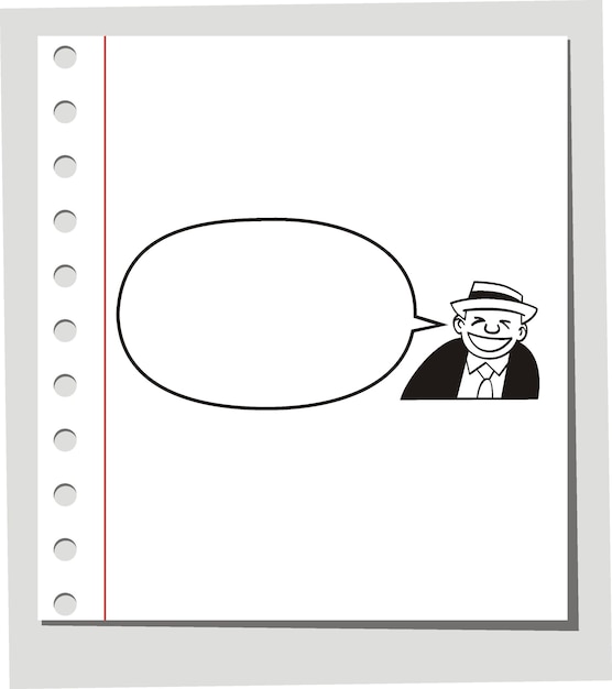 businessman with empty comic speech bubble