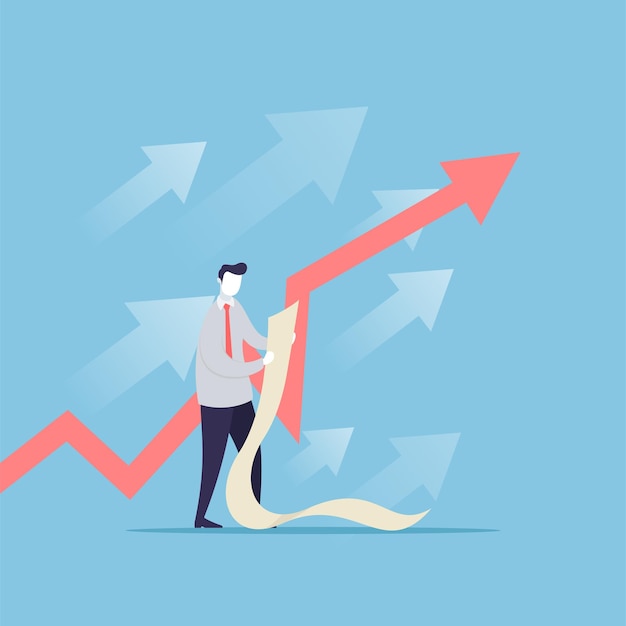 businessman with extra work to grow profit