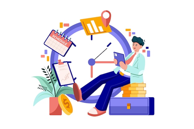 businessman with his schedule