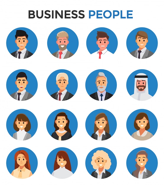 Vector businessmen consulting . business people concept cartoon illustration