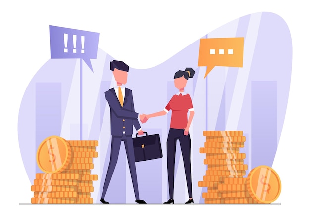 businessmen make a business deal