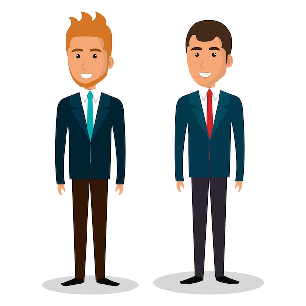Icona di caratteri avatar di uomini d'affari