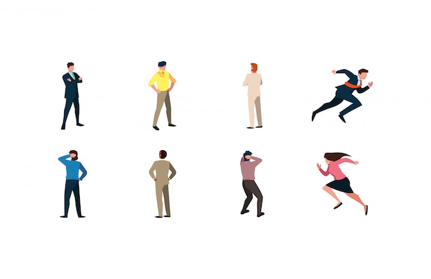 Businesspeople avatars set illustration