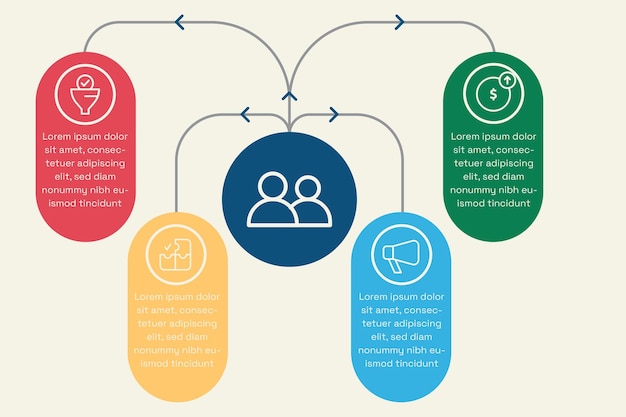 Vector businessplan infographic met pictogram