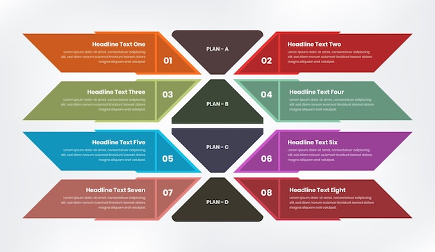 Businessplan presentatie infographic sjabloonontwerp