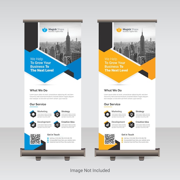 Modello di progettazione businessrollup o standbanner