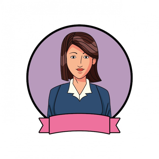 businesswoman avatar cartoon character profile 