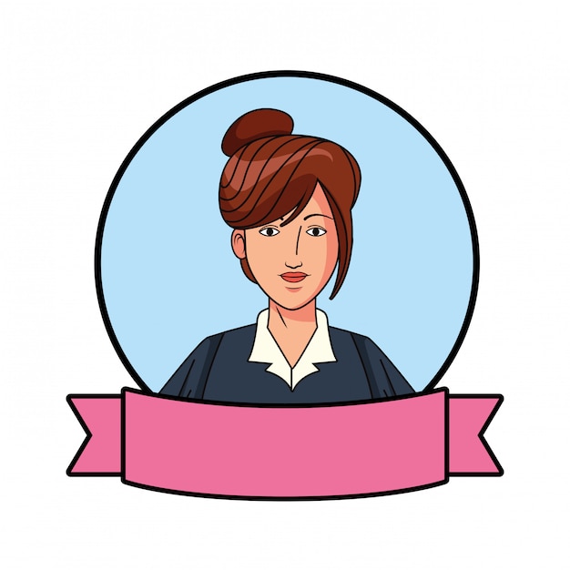 businesswoman avatar profile picture in round 