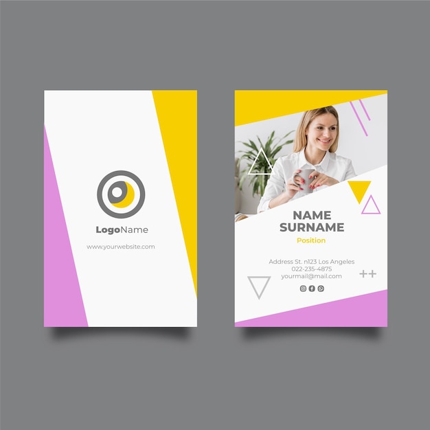 Businesswoman double-sided business card