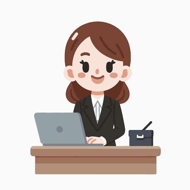 Businesswoman at her desk