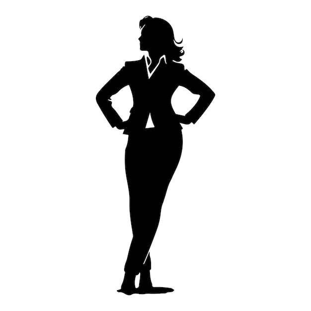 businesswoman presentation silhouette