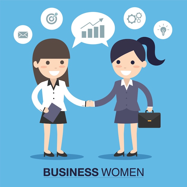 Businesswoman shaking hands