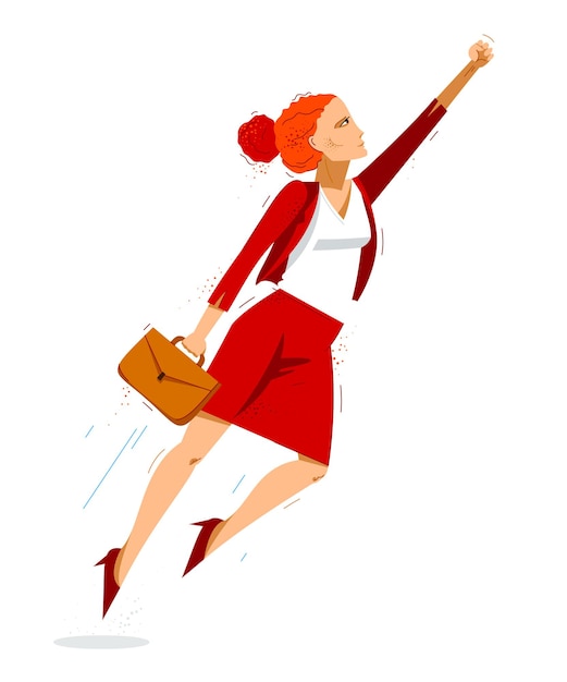 Businesswoman, successful career, launching project concept. Businesswoman  cartoon character with jetpack feeling ready to start meaning successful  ideas project and business launching 15929046 Vector Art at Vecteezy