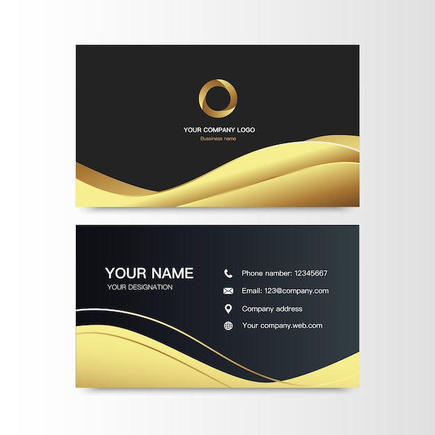 Bussiness card for company simple luxury background vector Illustration