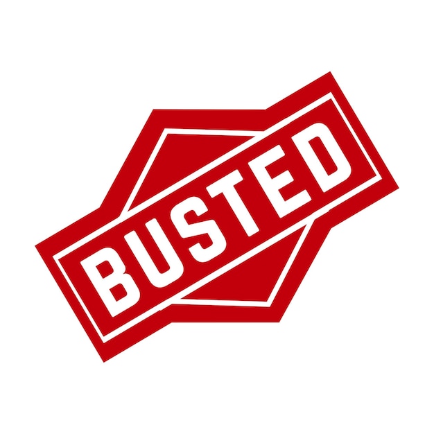 Busted Rubber stamp Design Art Illustration