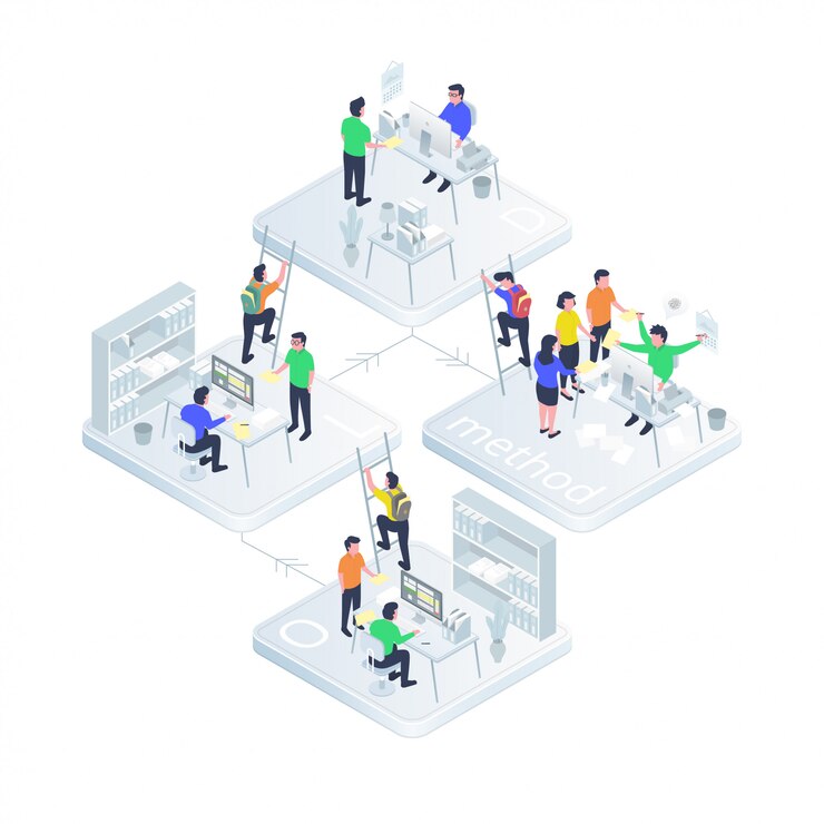 Vector busy situations at company when office hours