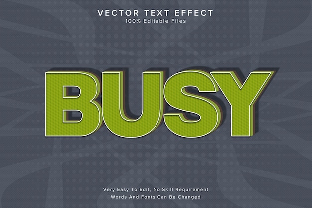 Busy text effect green patterns style editable text