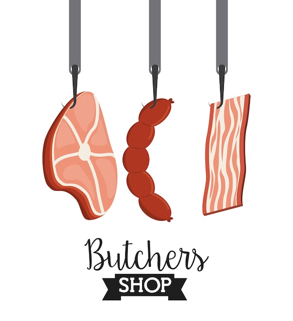 Vector butcher concept design, vector illustration eps10 graphic