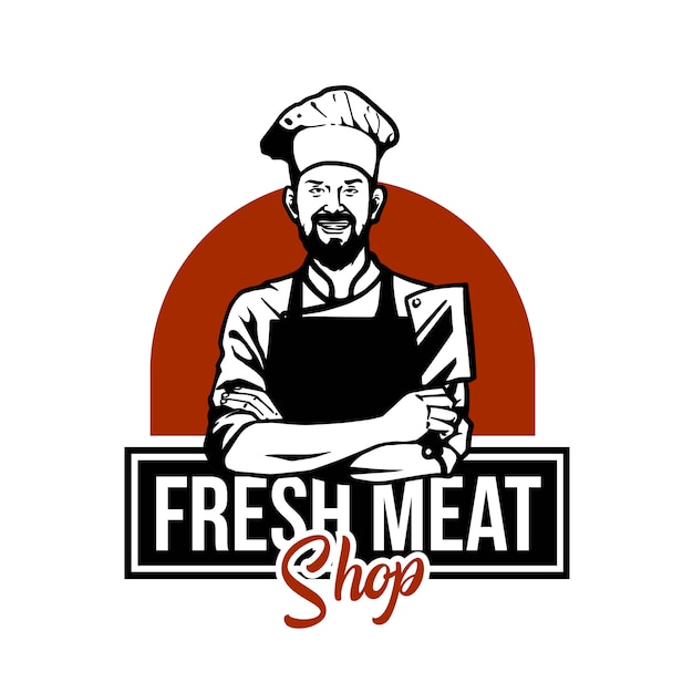 Vector butcher meat illustration