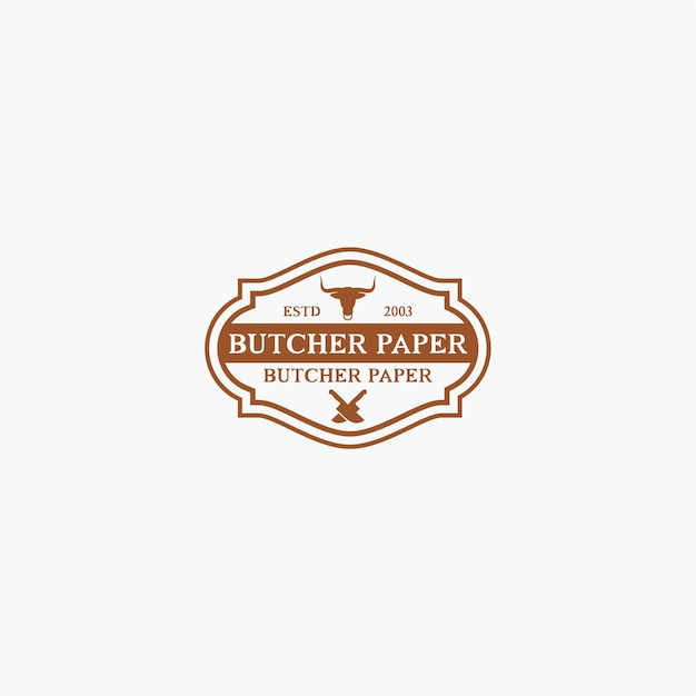 Vector butcher retro logo