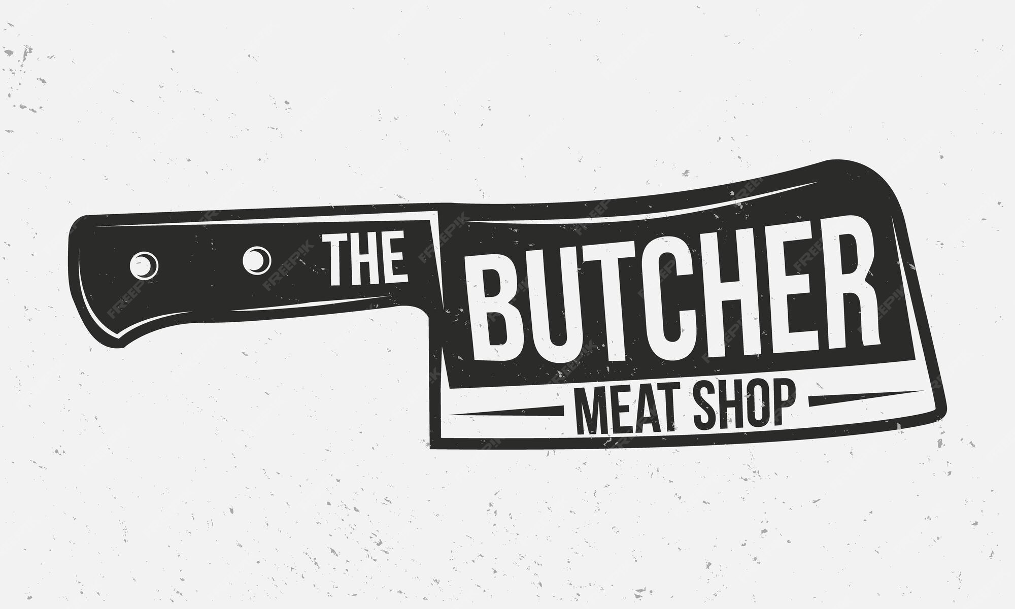 Premium Vector Butcher shop logo meat knife meat shop vintage emblem