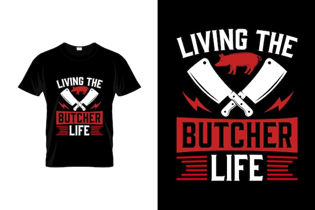 Vector butcher t shirt design