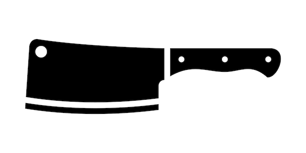 ベクトル 肉屋の手斧ナイフ肉やベクトル家禽を切り刻んだり解体したりするための幅広の刃を備えたスチール製キッチン ツール