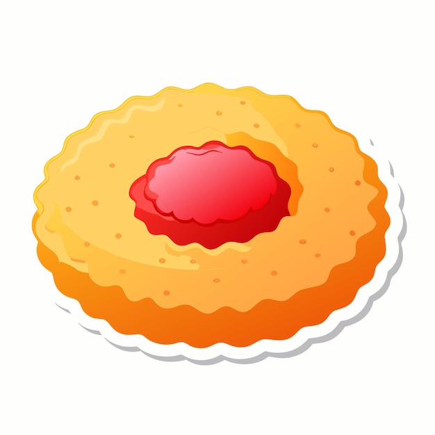 a butter cookie with strawberry jam 5
