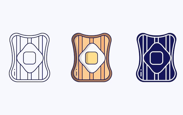 Butter toast illustration icon