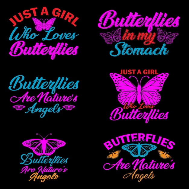 BUTTERFIY Tシャツのデザイン。