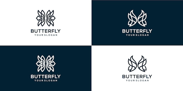 Butterfle monoline logo bundle