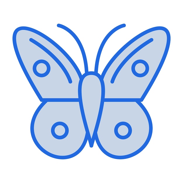 Vector butterflies blauwe toon illustratie